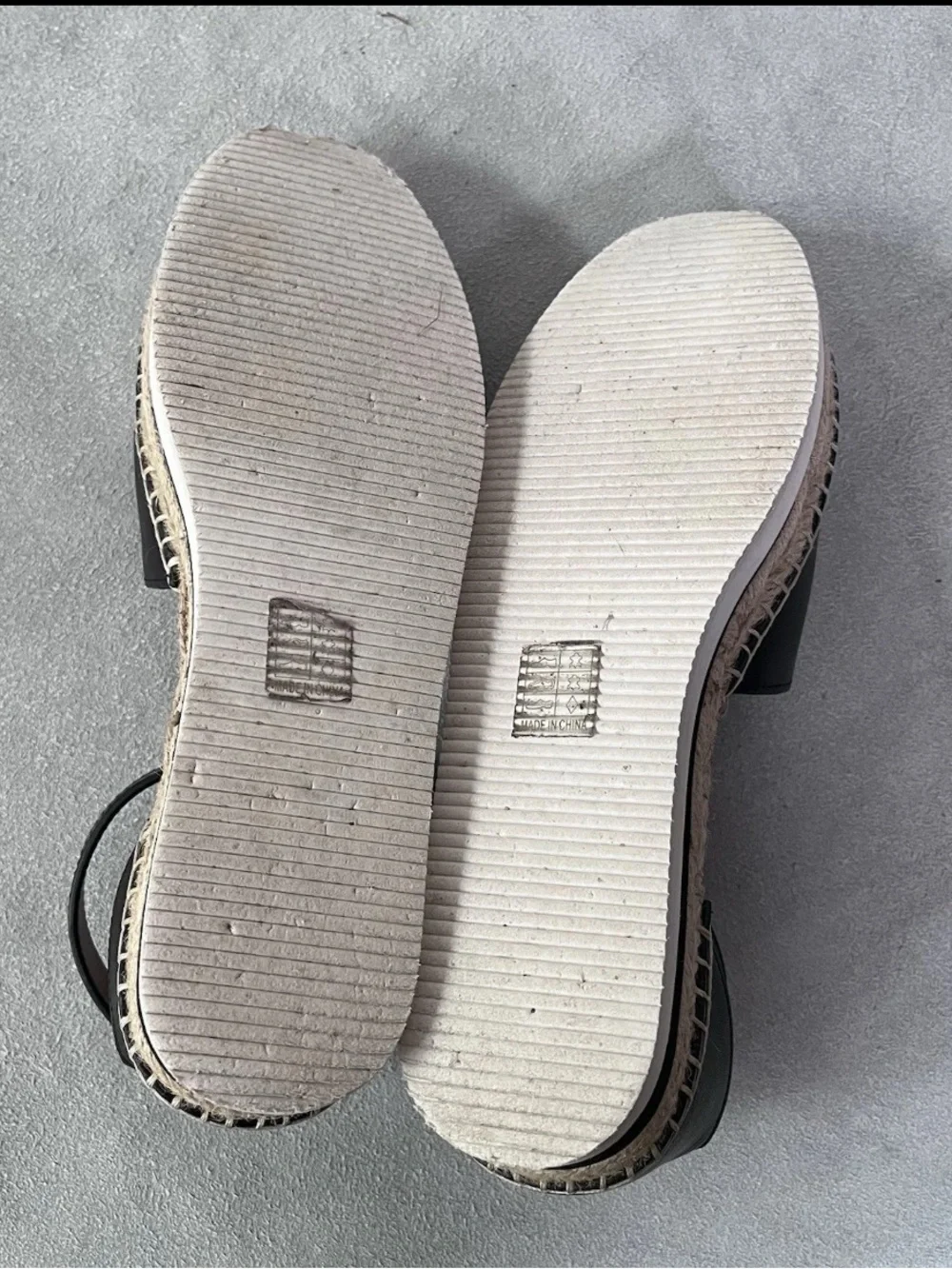 See By Chloe Glyn Espadrille Sandals Size 39 US8.5 Black Leather Ankle Strap